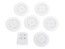 Ikonka Art.KX5775 Wireless LED lamp with batteries 6pcs. + remote control