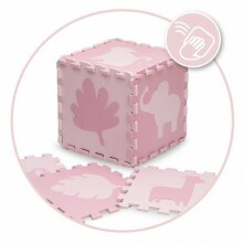 Momi ZAWI Art.MAED00012 Pink Bērnu daudzfunkcionālais grīdas paklājs puzle