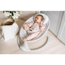 Momi Bouncer LAMI Art.BULE00023 Light Grey Стильное детское кресло-качалка с музыкой