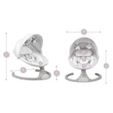 Momi Bouncer LAMI Art.BULE00023 Light Grey Стильное детское кресло-качалка с музыкой