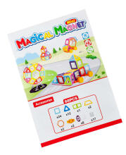 Ikonka Art.KX9818 Magnetic bricks MAGICAL MAGNET MINI 68 SETS 3+