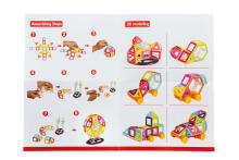 Ikonka Art.KX9818 Magnetic bricks MAGICAL MAGNET MINI 68 SETS 3+