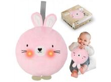 MoMi LULU Rabbit Art.AKCE00014 Pink Muzikāla plīša rotaļlieta