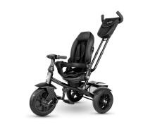 Bebe Basic Premium Air 6 in1  Art.150416 Black Children's tricycle with handle and roof
