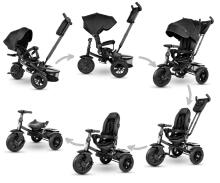 Bebe Basic Premium Air 6 in1  Art.150416 Black Children's tricycle with handle and roof