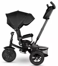 Bebe Basic Premium Air 6 in1  Art.150416 Black Children's tricycle with handle and roof
