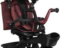Lionelo Kori Art.150627 Burgundy Children's tricycle with handle and roof