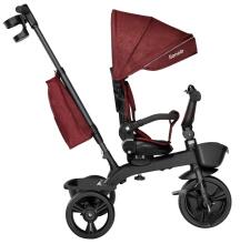 Lionelo Kori Art.150627 Burgundy Children's tricycle with handle and roof