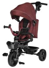 Lionelo Kori Art.150627 Burgundy Children's tricycle with handle and roof