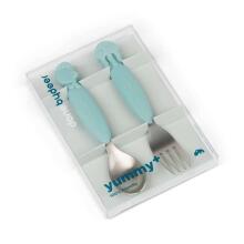 Done by Deer spoon & fork set YummyPlus Sea friends, Blue