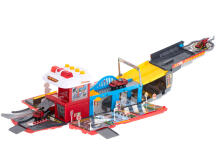 Ikonka Art.KX5995 Fire truck transporter folding car park fire brigade + accessories