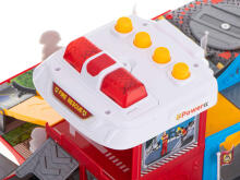 Ikonka Art.KX5995 Fire truck transporter folding car park fire brigade + accessories