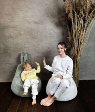 Qubo™ Baby Rabbit Currant FLUFFY FIT beanbag