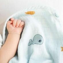 Done by Deer muslin blanket 100x100 cm, Wally Blue