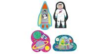 Floss&Rock Zuja Art.40P3590 My First Puzzles Space 4 puzzle set (3, 4, 6 & 8 piece)