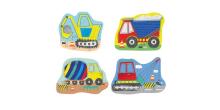Floss&Rock Zuja Art.40P3595 My First Puzzles Construction 4 puzzle set (3, 4, 6 & 8 piece)