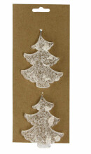 Kalėdinė dekoracija- eglutės, 2 vnt. 9 cm