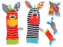 Ikonka Art.KX9343_1 Rattle toy foot socks 2pcs.