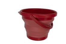 COMPACTOYS Beach bucket with sandbox toys 7 in 1, red
