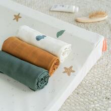 Done by Deer burp cloth 3-pack Sea friends