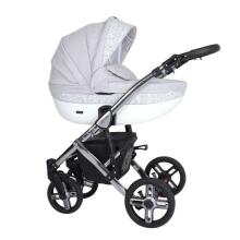 Kunert Mila Premium Class Graphite Chrome  Art.MI-12 White Universal stroller 2 in 1