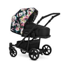 Kunert Roy Art.RO-08 Black Flowers Universal stroller 2 in 1