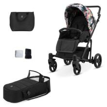 Kunert Roy Art.RO-08 Black Flowers Universal stroller 2 in 1