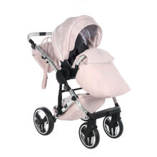 Junama Heart Art.HT-06 Pink Silver Baby universal stroller 2 in 1