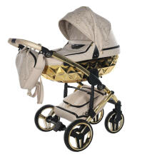 Junama Heart Art.HT-07 Beige Gold Baby universal stroller 2 in 1