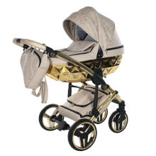 Junama Heart Art.HT-07 Beige Gold Baby universal stroller 2 in 1