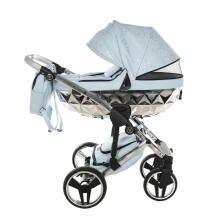 Junama Heart Art.HT-08 Blue Silver Baby universal stroller 2 in 1