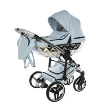 Junama Heart Art.HT-08 Blue Silver Baby universal stroller 2 in 1