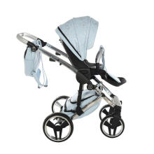 Junama Heart Art.HT-08 Blue Silver Baby universal stroller 2 in 1