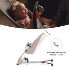 Kinderkraft Mimi Bouncer Art.KBMIMI00BEG0000 Beige  Šūpuļkrēsliņš (ekspozicija - kājai vizuālais defekts)