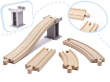 Ikonka Art.KX6488 Wooden train car track + 70el