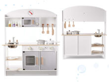 Ikonka Art.KX6287 Bērnu koka virtuve MDF MODERN CLASSIC+ piederumi