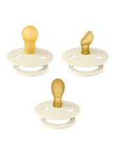 Bibs Try-It Art.131604 Ivory, Pacifier, 100% natural 3 pcs