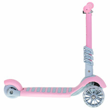 Ikonka Art.KX6626 Tricycle scooter with seat 3in1 balance pink LED