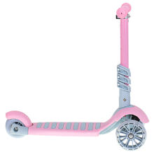 Ikonka Art.KX6626 Tricycle scooter with seat 3in1 balance pink LED
