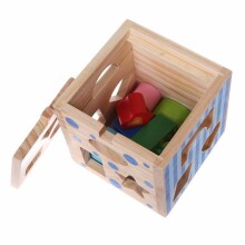 „Eco Toys Sorter“ rūšis. 2047 Medinių žaislų kūrėjas „Cube“ formos rūšiavimo įrenginys