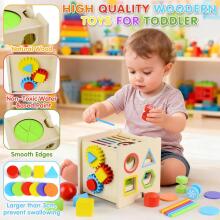 Kidsworld Montessori Wooden Art.152078 Colour Sorting Game, Sensory Toy, Baby Shape Sorter