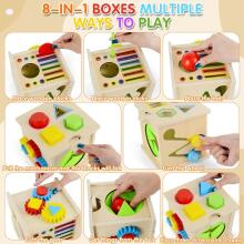 Kidsworld Montessori Wooden Art.152078 Colour Sorting Game, Sensory Toy, Baby Shape Sorter