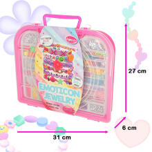 Ikonka Art.KX4872 Beads for making jewellery bracelets set in a case