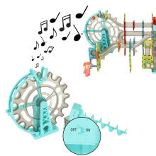 Ikonka Art.KX4772 Magnetic bricks marble ball track with sound music 118 elements