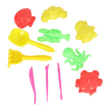 Ikonka Art.KX4769 Sand accessories toy moulds shovels 11el.
