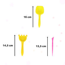 Ikonka Art.KX4769 Sand accessories toy moulds shovels 11el.