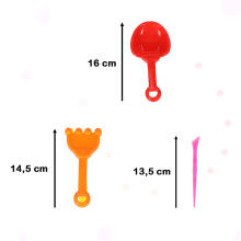 Ikonka Art.KX4769_1 Sand accessories toy moulds shovels 28el.