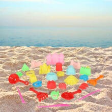 Ikonka Art.KX4769_1 Sand accessories toy moulds shovels 28el.