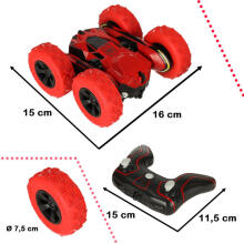 Ikonka Art.KX4704 RC Remote Controlled Stunt Car Acrobat Red