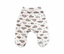 La Bebe™ NO Baby Pants Art. 10-04-21 Clouds Zīdaiņu bikses ar plato jostu un pēdiņam no kokvilnas